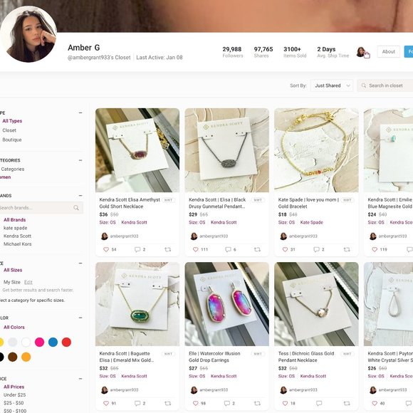 KENDRA SCOTT Elisa Multi Strand Gold Necklace In Iridescent Drusy - NFS PLS READ - Picture 11 of 16